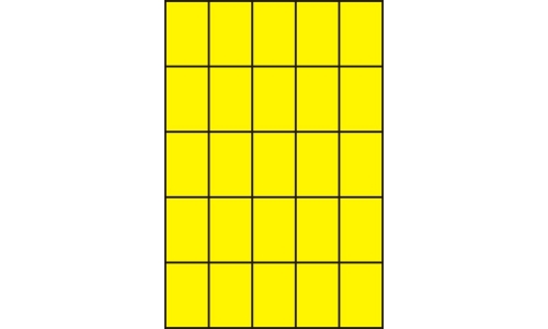 Etykiety samoprzylepne żółte fluorescencyjne na arkuszach A4 klej standardowy  42x59.4